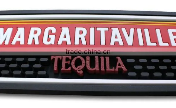 2016 Novelty OEM Logo Portable Use Soft and Durable Silicone PVC Drip Rail Bar Mat, Bar Runner Quality Choice photo-5
