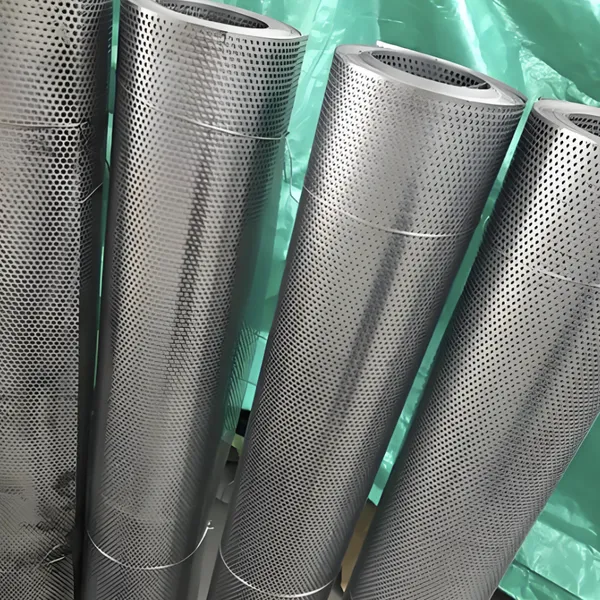 316L Stainless Steel Perforated Coil Mesh for Filtration Systems, 0.5mm Thick, 0.8mm Hole, 40% Open Area