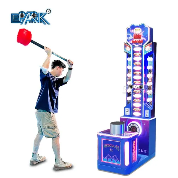 Hammer Strength Tester King of Hammer Arcade Game With Digital Score Display for FECs Arcades Shopping Malls and Amusement Centers