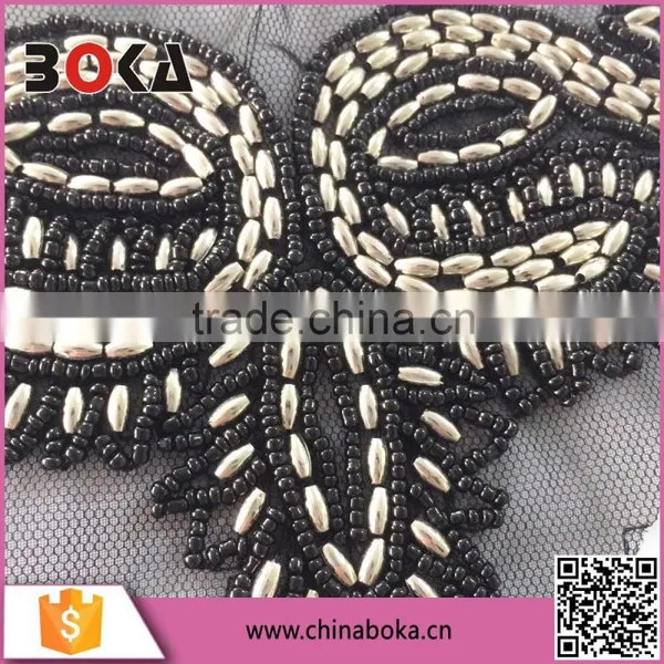 BOKA Mixed Seed Beads Mesh Applique Patches photo-2