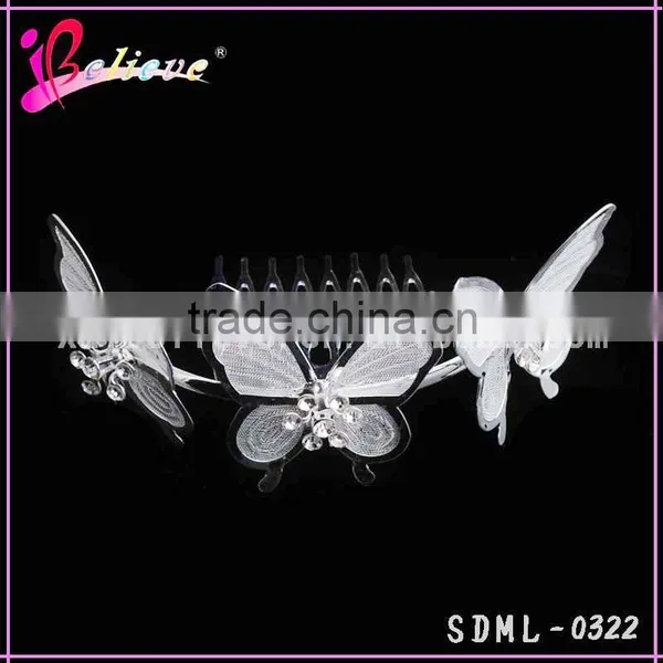 Chinese Manufacturer Metal Butterfly Hair Jewelry Wholesale Hair Comb Butterfly Hair Accessories