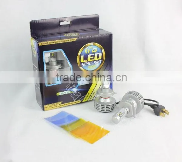 Lanseko 2015 Newest G6 Fanless All in One 5 Color DIY Freely h8 Auto Led Headlight Bulbs 12v 35w photo-6