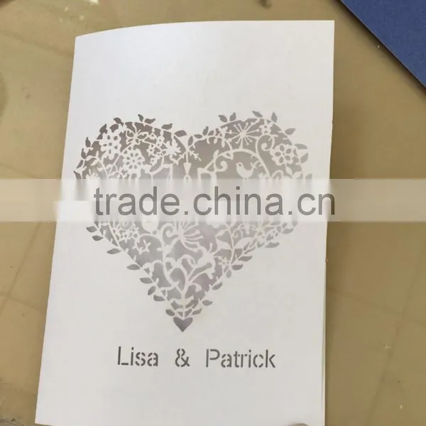 Various Colors Heart Design Laser Cut Wedding Invitation Card Custom Names Front the Invitations Supplier's Choice photo-6