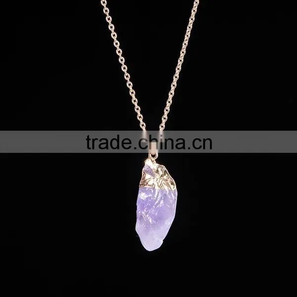 Latest Design Druzy Necklace Drusy Pendant Charm Necklace Agate Connector Pendant Necklace Gold Jewelry SMJ0123 photo-2