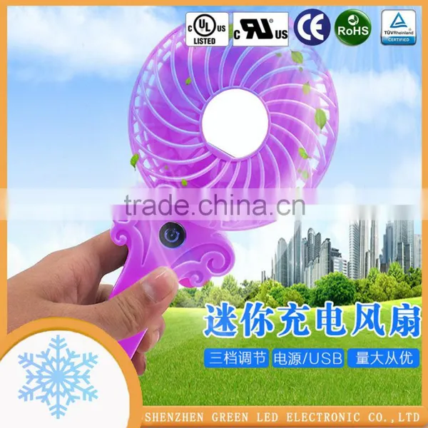 Funny Style Easy Carry Pocket Mini Powerful 3 Hight Speed Fan for Family Travelling photo-2