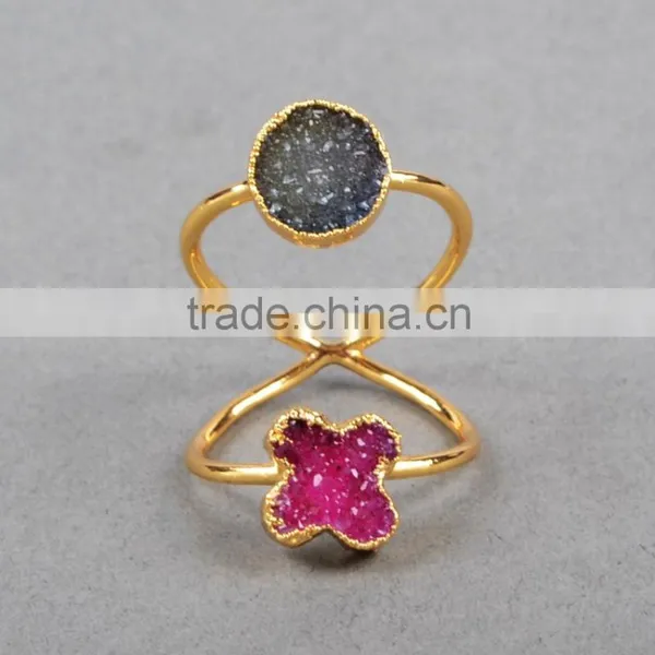 Full Finger Authentic Druzy Ring photo-6