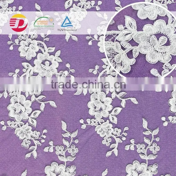 Wholesale Cheap Nylon Cotton Embriodered Tulle Lace for Dress China Supplier photo-5