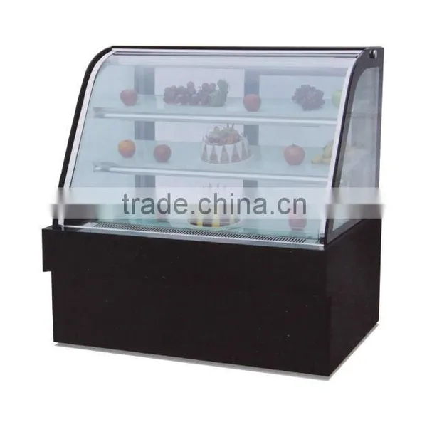 PK-JG-HW1800 Elegant Shape,Safe and Easy to Operate Heating Scries for Supermarket Luxury Free Standing Double Arc Cake Showca