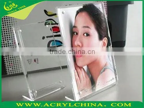 L-shape Clear Acrylic Frame / Customized Acrylic Frame / Sign Frame