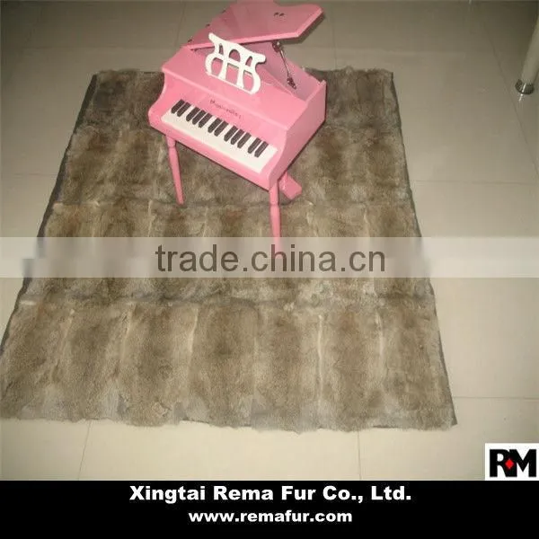 Factory Wholesale High Quality Rabbit Fur Carpet for Home Decoration photo-2