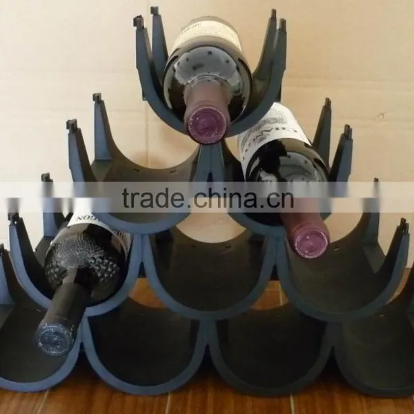 PP Single:15.5*12*10 Assemble:48.5*12*36.5 Hot Sale Kitchen Wares Multifunctional Plastic Assembly Wine Rack photo-2