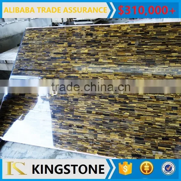 Yellow Gemstone Tiger Eye Stone Slab for Project photo-3