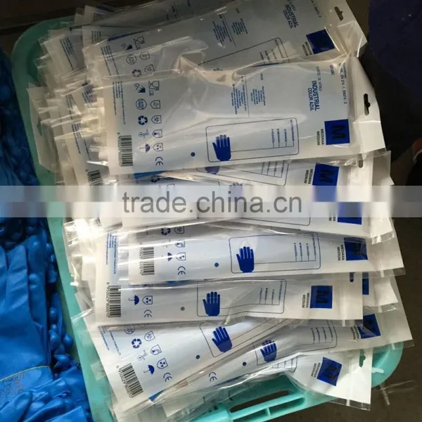 Cheap Long Blue and Yellow Work Gloves photo-5