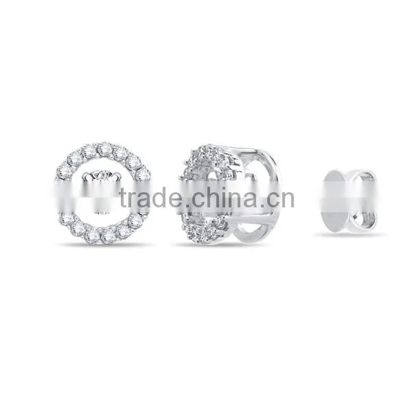 China Wholesale Sterling Silver White Cubic Zirconia Dancing Diamond Jewelry Set photo-5