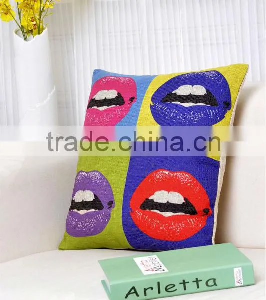 SEXY LIPS, Cotton & Linen Cushion Covers, Sofa Pillow Cases, Pillow Covers 45x45cm, Wholesales & Retails