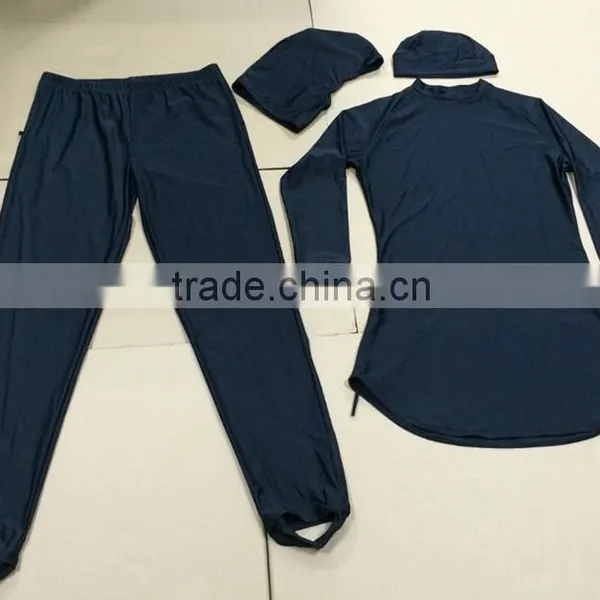 Muslim Women Swimwear Beach Kaftan Plain Jogging Suits photo-4