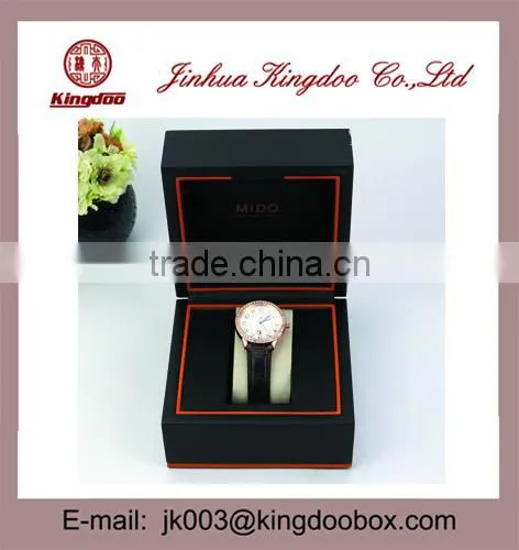 Jinhua Supplier Handmade Rectangular MDF Wooden Watch Box With Flip Lid photo-2