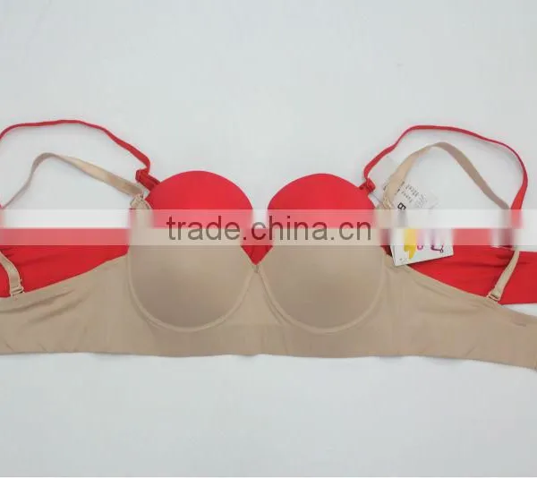 Strapless High End Quality Three Row Hook Ladies Bra photo-2