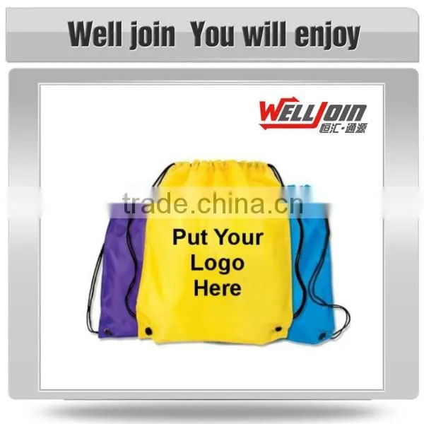 Newest Fashion Best Quality Yellow Drawstring Bag photo-3