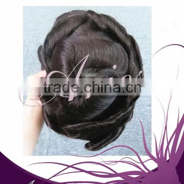Toupee French Lace Front With Mono Hair Wig photo-2