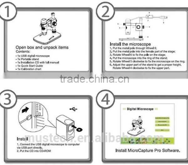 5M 300X USB Digital Microscope With Stand Portable Digital Microscope Connect to Win7/8/10 photo-6