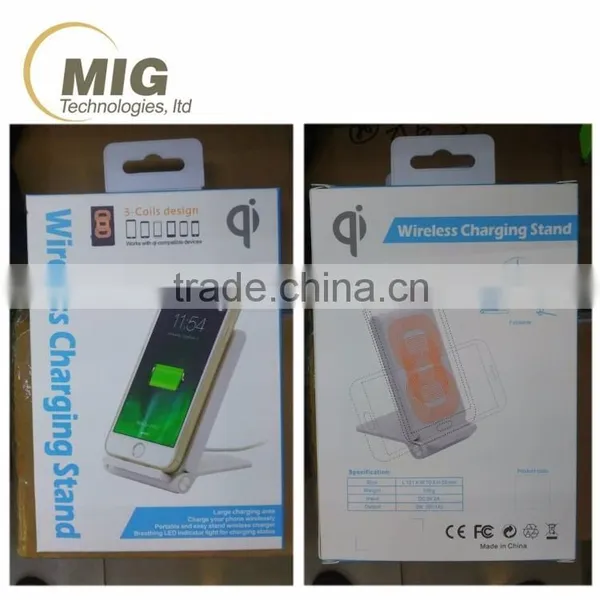 High Quality Fast QI Wireless Charger Pad Charger Dock With 3 Coils Foldable Stand for All Smart Phones photo-6