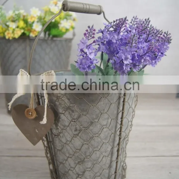 Round Barrel Decorative Metal Planters photo-4