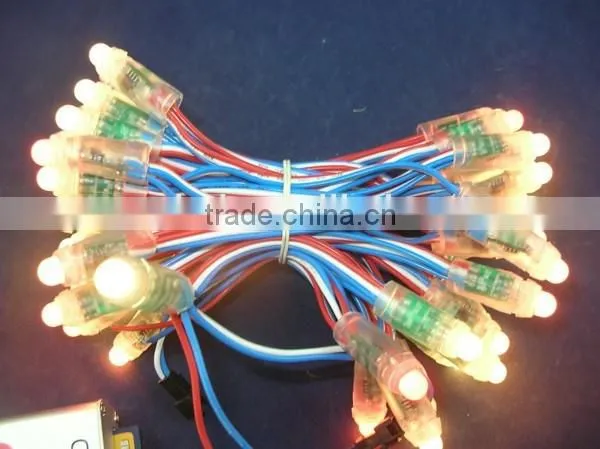12mm WS2811 Waterproof IP68 Smart Led Module Pixel Light;DC5V Input;full Color;50pcs a String;round Shape photo-5