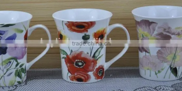 11OZ Sweet Heart Love Design Full Decal Print Tea Cups, Shiny Surface Porcelain Mug, KL5035-11022 photo-2
