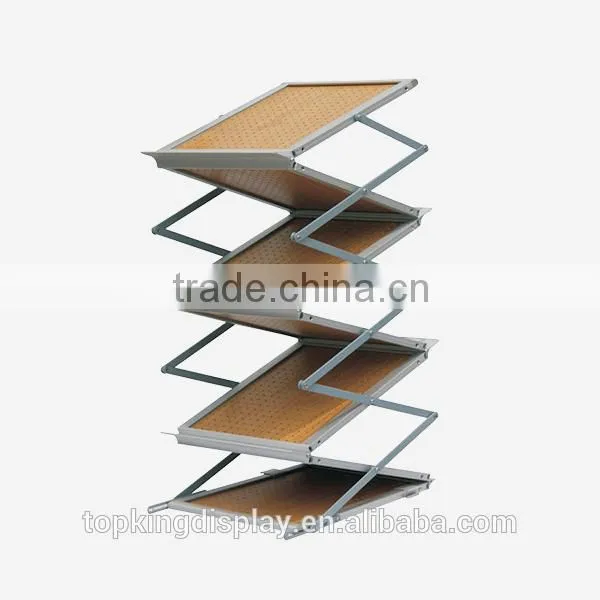 High Quality Exquisite Standard Convenient Aluminum Catalogue Shelf Model FT With Acrylic or Wooden Tray photo-2