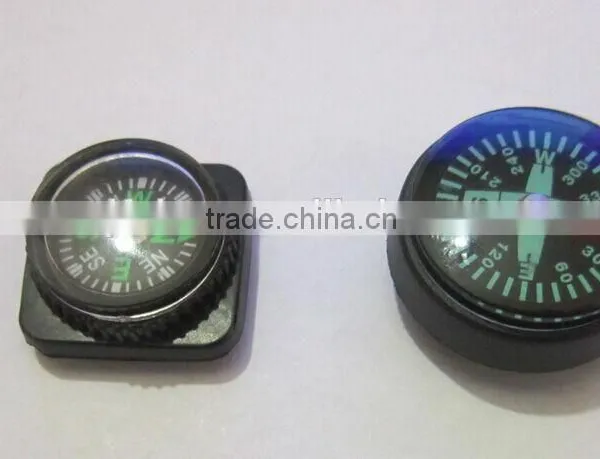 outdoor black plastic compass for paracord survival bracelet