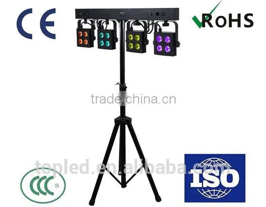 CE&RoHs Certificate DMX LED 4Par System DJ Light 16x8W 4in1 RGBW photo-1