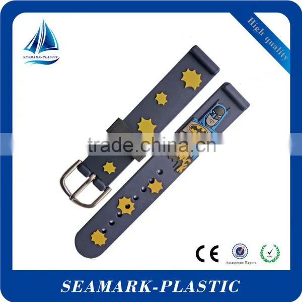 2016 Custom Silicone Rubber Wrist Watch Strap for Watches Teenagers Watch Strap