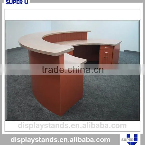 Wooden-cash-counter u Shaped Counter With Wood Vitrine photo-2
