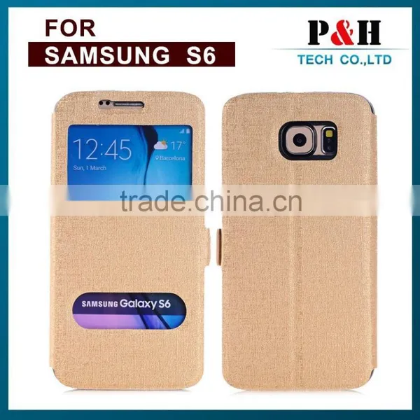 For Samsung Galaxy s6 , High Quality Litchi Pattern PU Leather Folio Case for Samsung Galaxy s6 photo-2