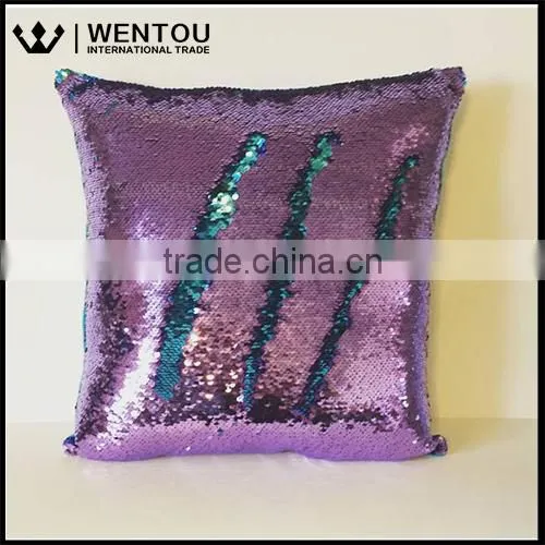 Wholesale Home Fashion Double Colors Sequin Decorative Sequin Pillow Cover
