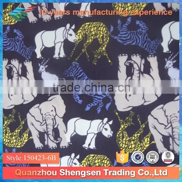 Colorful Animal Printed Swimwear Fabric photo-2
