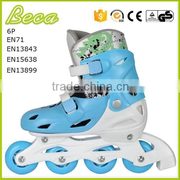 Foshan Factory Sales Pvc Wheel 608 Bearing Blue Kids Roller Skate With Flashing Quality Choice photo-2