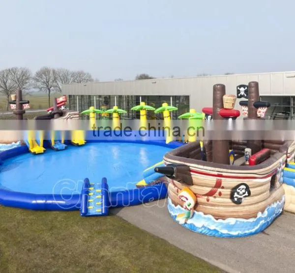 Pirate Ship Water Park Adult/kids Giant Inflatable Water Park Playground