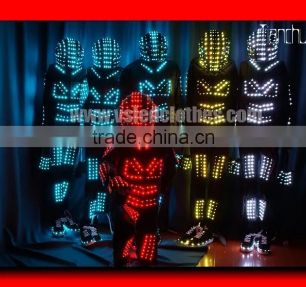 TC-067 Hip Hop Dance Apparel, LED Rope Light-up Costume, LED Tron Costume