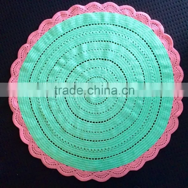 Handmade Round Crochet Doily Rug Pattern Round Alpaca Rug