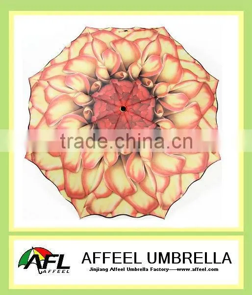 21"x8k Lovely Flower Pattern Umbrella
