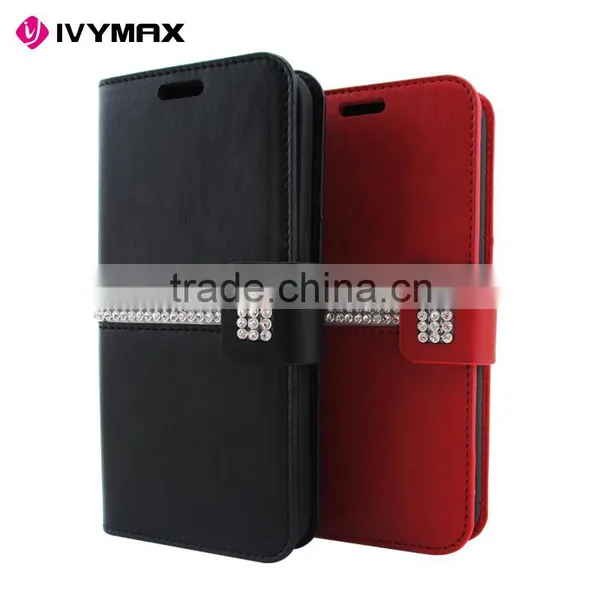 New Products Luxury Bling Diamond Leather Case Flip Wallet Phone Case for Samsung Galaxy S7 photo-2