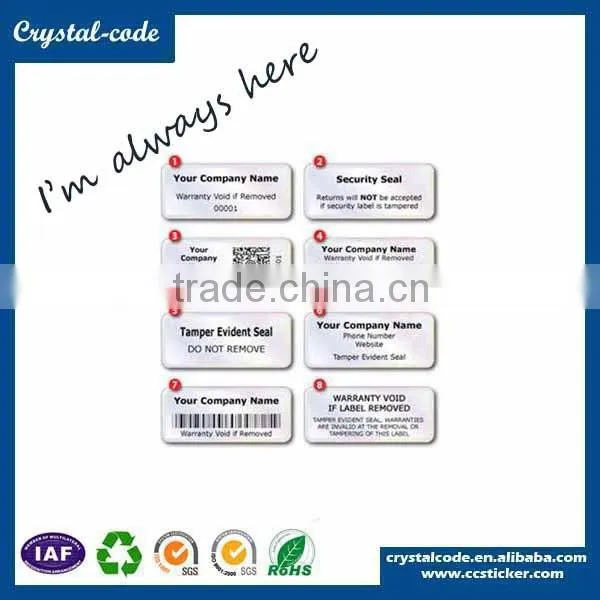 Self Adhesive Anti-fake Security Tag Sticker Labels photo-2
