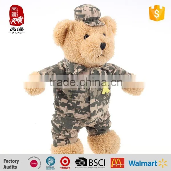 25cm Stuffed Bear Army Teddy Bear Personlized Toy New Arrival photo-2
