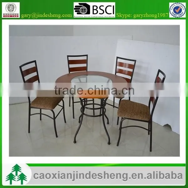 Dining Room Furniture Metal Frame Table and Chair Foam Cushion Cloth Surface