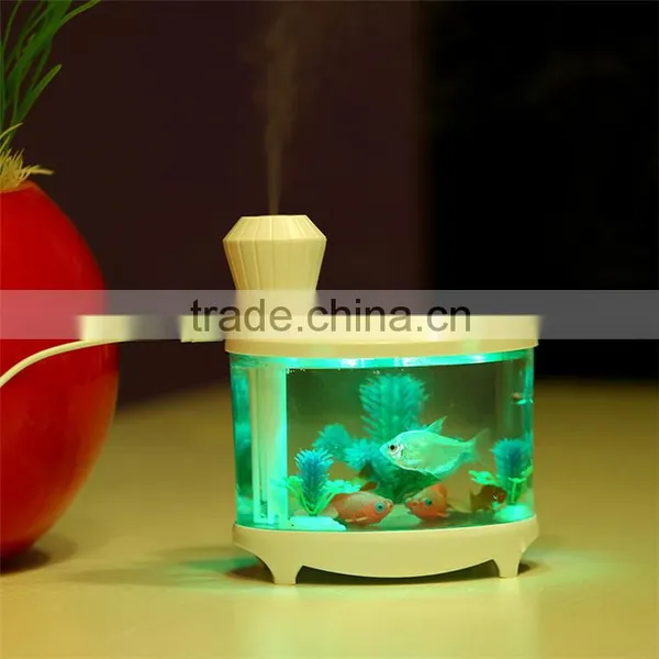 USB Personal Ultrasonic Humidifier Cool Mist Air Purifier With Led Light Fish Tank Function photo-4