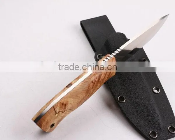 OEM Fixed Blade Knife With D2 Blade and White Shadow Wood Handle photo-4