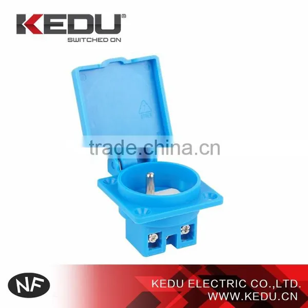 KEDU High Quality Waterproof French Plug and Socket 16A 250V IP54