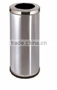 Stainless Steel Round Waste Bin C/w Open Top